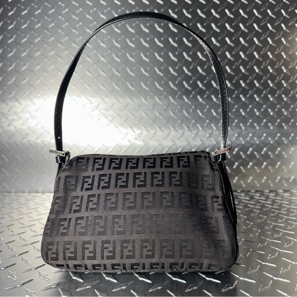 Fendi Vintage Canvas Mini Baguette in Black - Picture 2 of 11